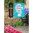 Cross Laser Cut Garden Flag Stand,20158