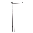 Metal Twist Garden Flag Stand, Black Finish