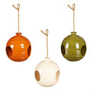 Ceramic Orb Bird Feeder, 3 Asst.