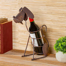 Dog Metal Wine Bottle Holder, 14" H