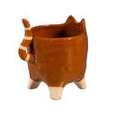 Petal & Plow Planter, Ceramic, Cat, Asst of 2