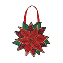 Welcome Poinsettia Shaped Door Décor