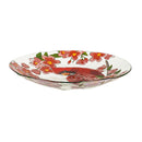 18" Decor and Embossed Glass Bird Bath, Cardinal