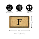 Monogram Coir Mat, Letter  "F"