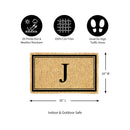Monogram Coir Mat, Letter  "J"