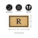 Monogram Coir Mat, Letter  "R"