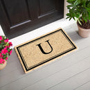 Monogram Coir Mat, Letter "U"
