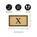 Monogram Coir Mat, Letter  "X"