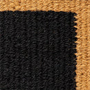 Natural Coir and Black Woven Mat, 3 Asst