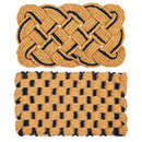 Navy and Natural Coir Woven Mat