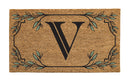 Monogram Coir Mat, Letter "V"