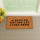 A spoiled rotten cat Coir Mat