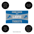 28" x 16" PVC Trapper Mat, Come Back with Tickets, Detroit Lions
