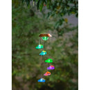 Evergreen Garden Accents,Color Changing Solar Mobile with Spinning Light Refractor, Truck with Florals,7.09x7.09x29.53 Inches