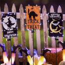 Solar Metal & Glass Halloween Garden Stake, 3 Asst. 2 of Each, 6 Pieces Total