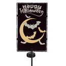 Solar Metal & Glass Halloween Garden Stake, 3 Asst. 2 of Each, 6 Pieces Total