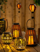 Solar Laser Cut Lantern, 2 Asst, 3 EA, 6 total