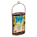 Memorial Butterfly Hand Painted Solar Lantern, 10"H