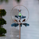 Solar Metal Wind Spinner, Sphere Flower, 81"H