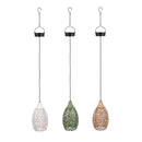 Circle Cut Out Pendant Hanging Solar Lantern, 9"H
