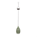 Circle Cut Out Pendant Hanging Solar Lantern, 9"H