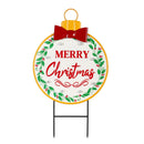 Joyful Traditions Garden Stake, Solar Garden Stake, Merry Christmas Ornament, 27"H, Asst of 2