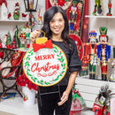 Joyful Traditions Garden Stake, Solar Garden Stake, Merry Christmas Ornament, 27"H, Asst of 2