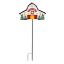 Holiday Poinsettia Garden Stake, Solar Garden Stake, Holiday Barn, 36"H, Asst of 3