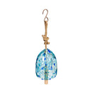 Art Glass Speckle Light Blue Bell Chime