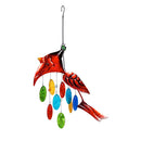 Glass and Metal Icon Wind Chime, Cardinal