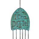 Artisan Cast Aluminum Wind Chime Mobile, I Can Dig It with Florals