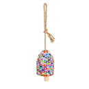 What She Shed Garden Bell, Mosaic Glass, Multi-Color Spring Flowers