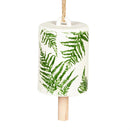 Garden of Wonder Garden Bell, Ceramic Bell with Rope, Dandelion & Fern Leaves, Set of 2