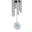 Avria Garden Accent, Printed Wind Chime, Crystal Snowflakes, 27"