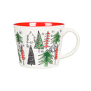 12 OZ Ceramic Cup, Trees