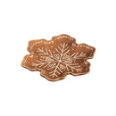 Baking Spirits Bright Plate Gingerbread Snowflake Shaped Embossed Ceramic Appetizer Plate, 7"