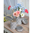 Embossed Metal Storage Containers, Outdoor Safe, Nested Set of 2