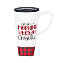 Ceramic On the Go Travel Cup, 17 oz., w/ Box, I'm only a morning person on Christmas