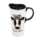 Ceramic Travel Cup, 17 OZ. ,w/box, Herd That