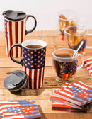 Ceramic Perfect Travel Cup, 17oz, w/ Gift Box, Liberty