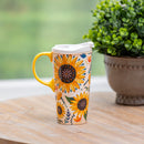 Sunflower Folk Ceramic Perfect Cup, 17oz, Gift Box