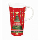 Christmas Vacation Travel Cup Ceramic Perfect Cup, Christmas Tree, 17oz, Gift Box