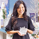 Season to Sparkle Bowl Glass Snowflake Shaped Dish, 6.75"