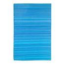 ReversibleWeather-resistant Rug 3'x5' Blue Stripe