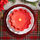 Plate Embossed Ceramic Dinner Plate, 10.25"
