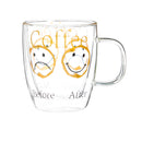 Classic Black Ink Glass Cafe Cup w/ Box, Coffee, 12 oz.