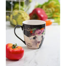 Petal & Plow Coffee Cup Ceramic Cup O' Java, Floral Goat, 17oz, Gift Box