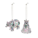 Season to Sparkle Ornament Acrylic Polar Bear, 2.75"H, Asst of 2