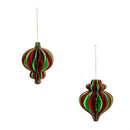Baking Spirits Bright Ornament Candy Striped Foldable Paper, Asst, 4.25"H