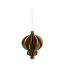 Baking Spirits Bright Ornament Candy Striped Foldable Paper, Asst, 4.25"H